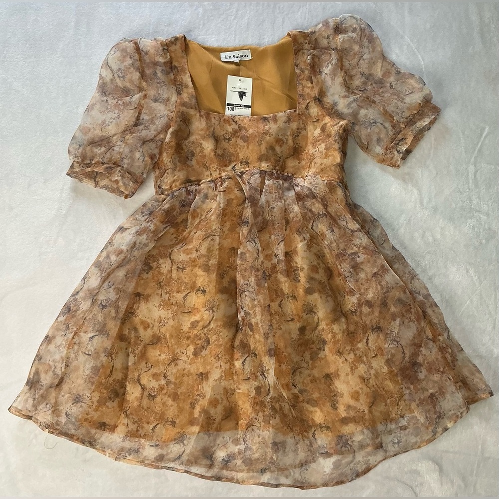 En Saison Orange Multicolored Mini Dress - Picture 11 of 16